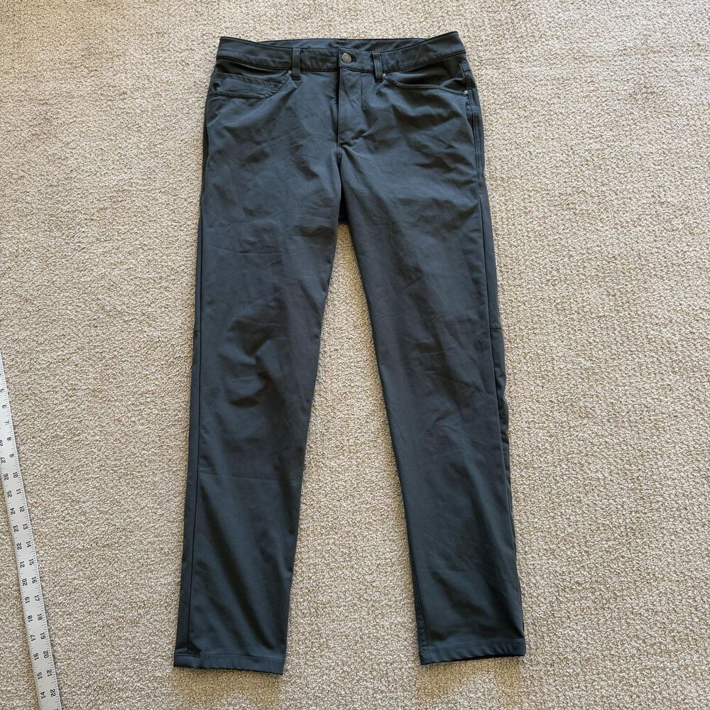 Lululemon Pants Mens 34x32 Gray Slim Chino Stretch Tapered Casual Travel
